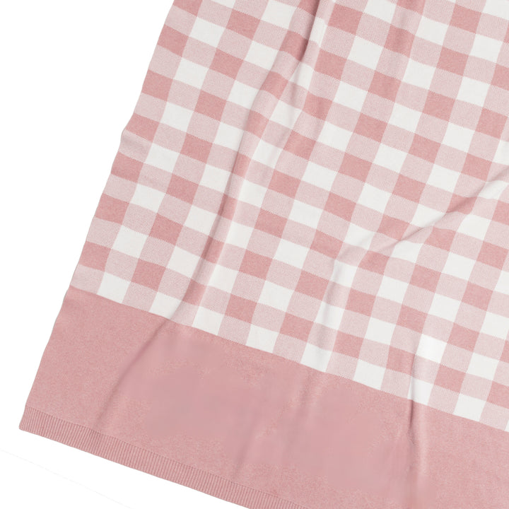 Gingham Name Blanket in Ballet Pink - personalised and made to order by Namely Co, view 2