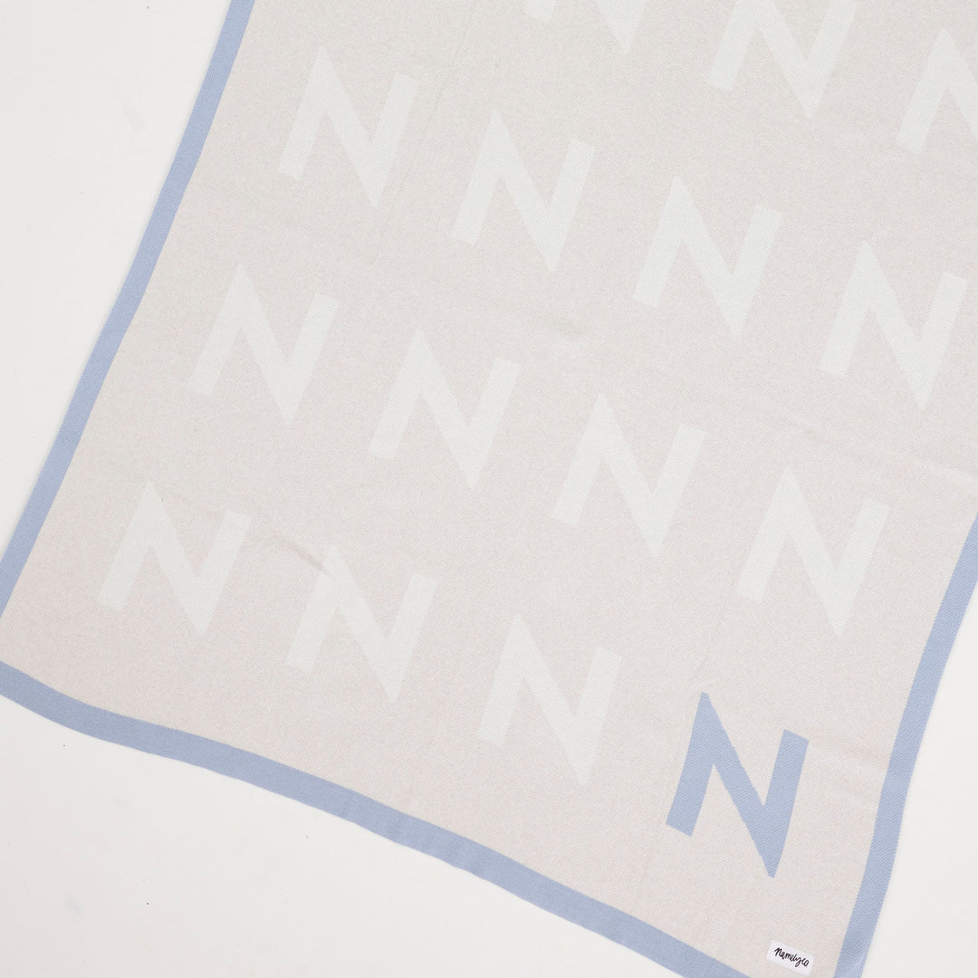Multi Letter Blanket in Kentucky Blue - personalised and made to order by Namely Co, view 2