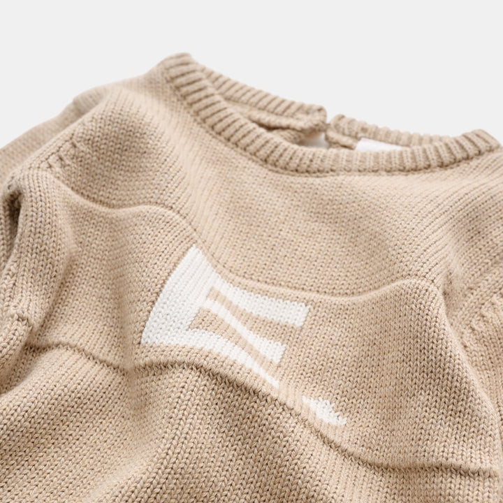 Letter Bodysuit in Light Camel - personalised and made to order by Namely Co, view 3