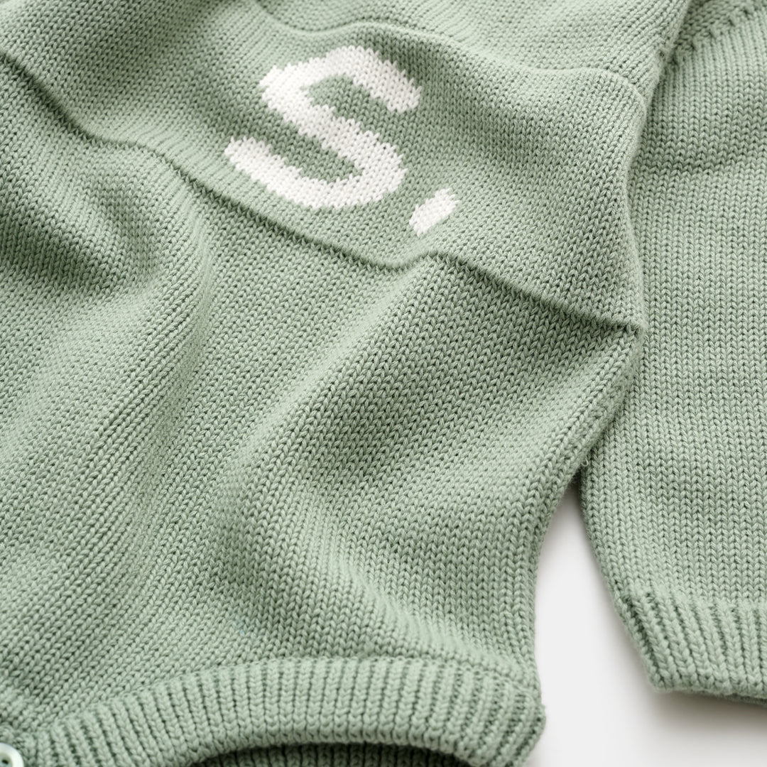 Letter Bodysuit in Lily Pad - personalised and made to order by Namely Co, view 4