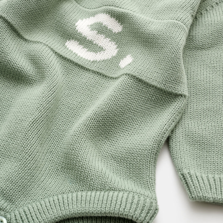 Letter Bodysuit in Lily Pad - personalised and made to order by Namely Co, view 4
