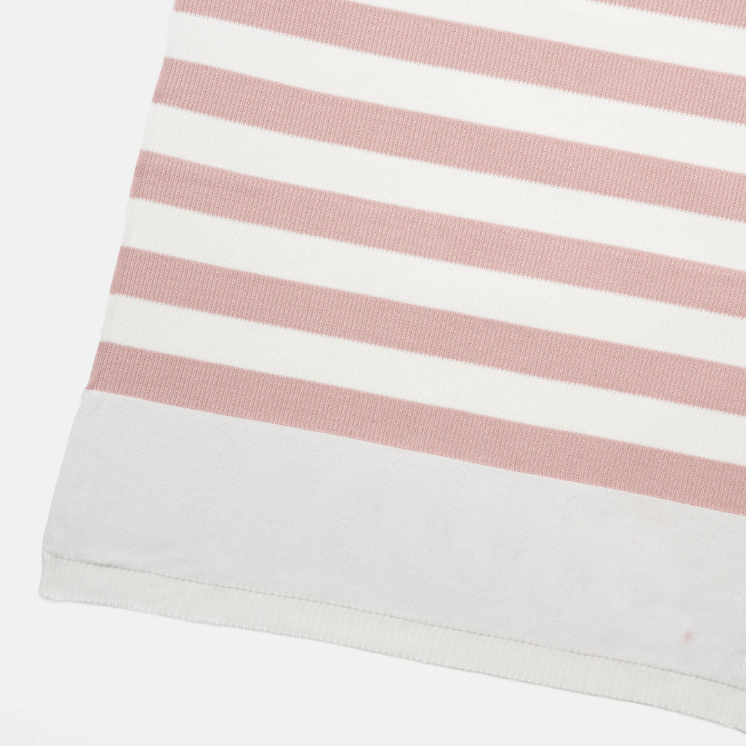 Hamptons Stripe Name Blanket in Ballet Pink - personalised and made to order by Namely Co, view 7
