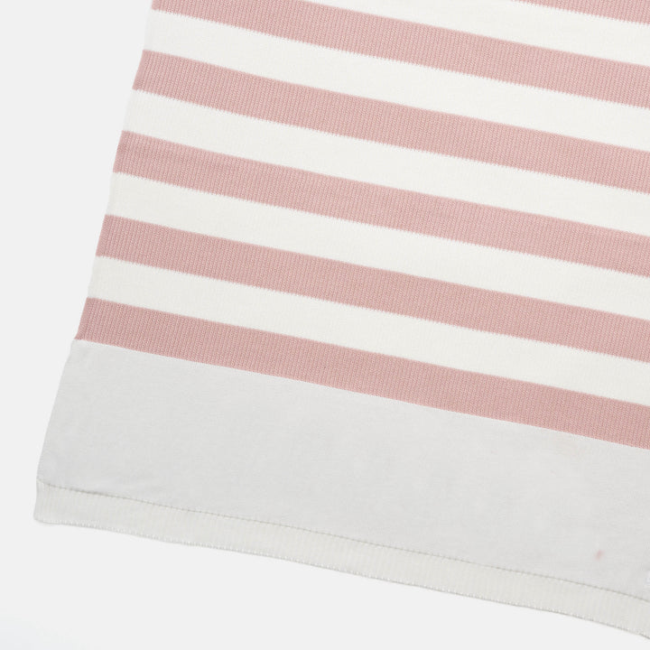 Hamptons Stripe Name Blanket in Ballet Pink - personalised and made to order by Namely Co, view 7
