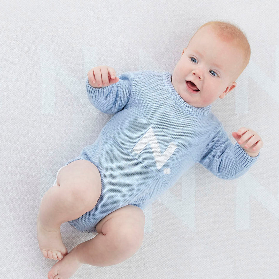 Letter Bodysuit in Kentucky Blue - personalised and made to order by Namely Co
