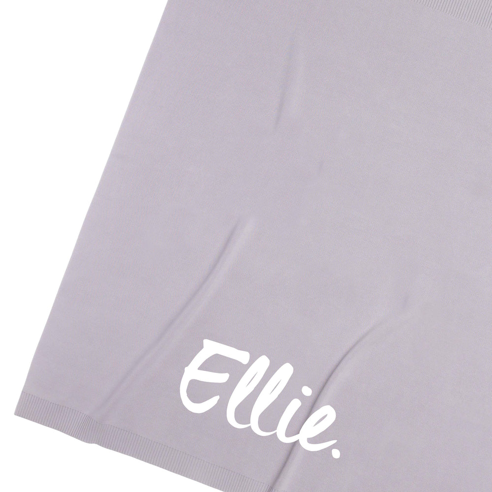 Dusty Purple & Ivory Bed Name Blanket