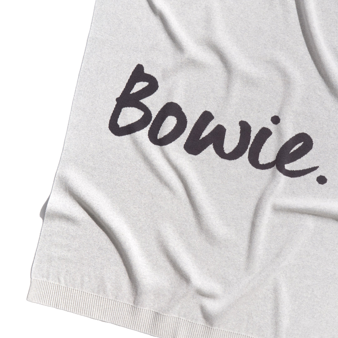 Classic Name Blanket in Snow Marl & Navy - personalised and made to order by Namely Co
