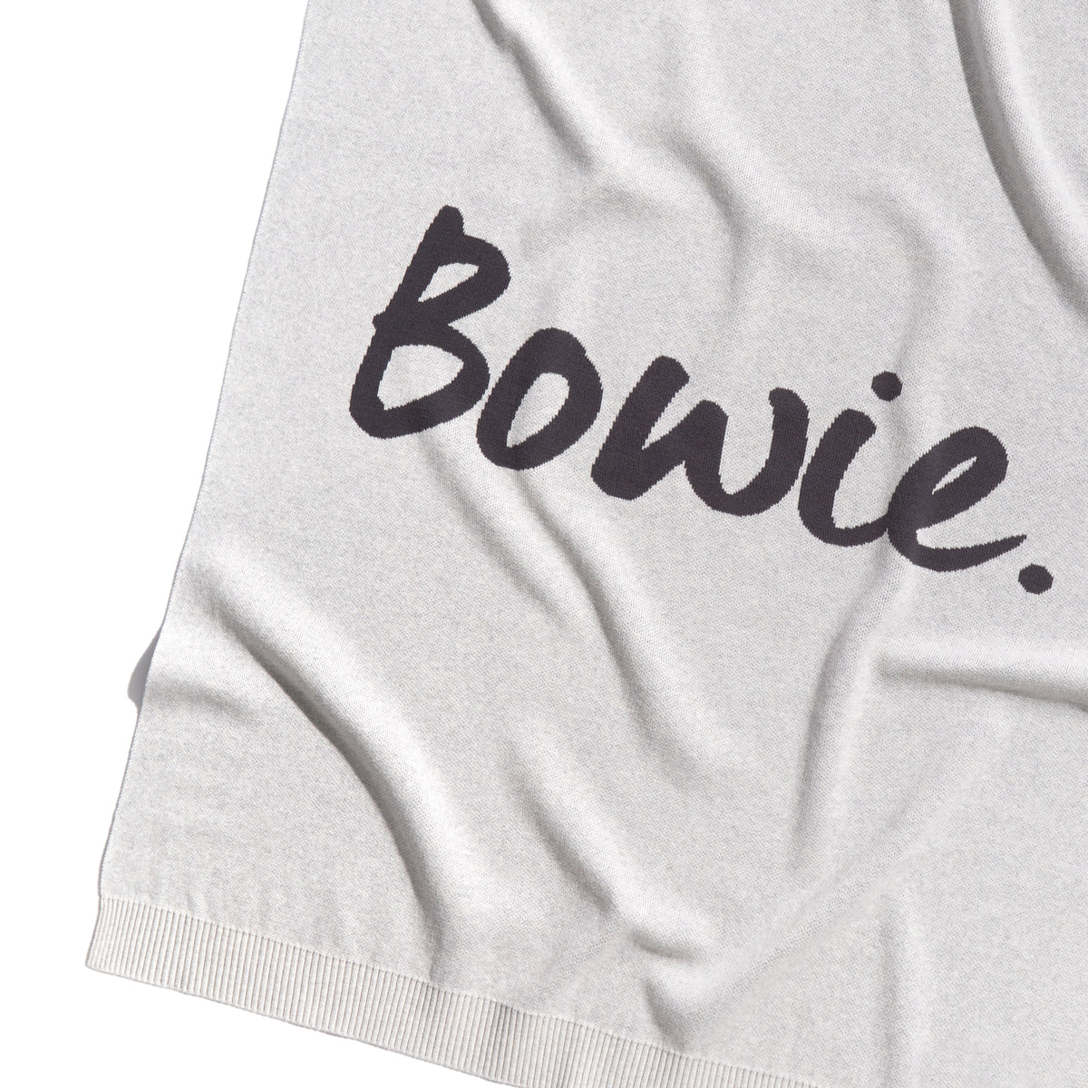 Classic Name Blanket in Snow Marl & Navy - personalised and made to order by Namely Co