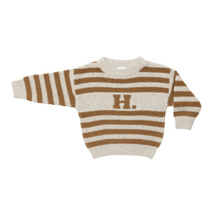 
                  
                    Load image into Gallery viewer, Letter Jumper - Heated Camel Stripe
                  
                