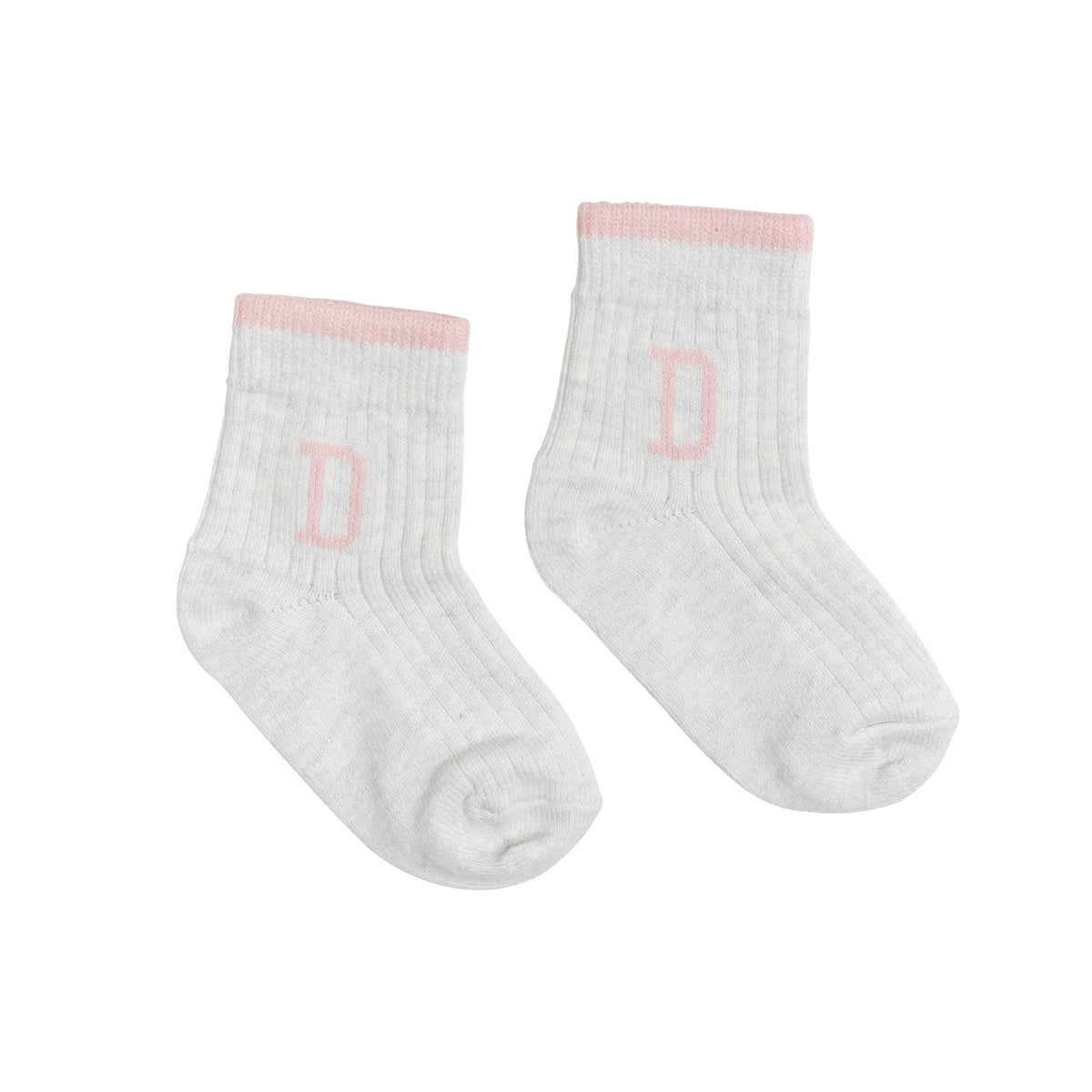 Letter Socks in Cashmere Pink - personalised and made to order by Namely Co, view 2