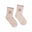 Letter Socks - Light Pink Nep