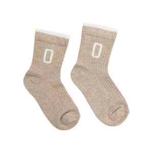 
                  
                    Load image into Gallery viewer, Letter Socks - Light Camel
                  
                