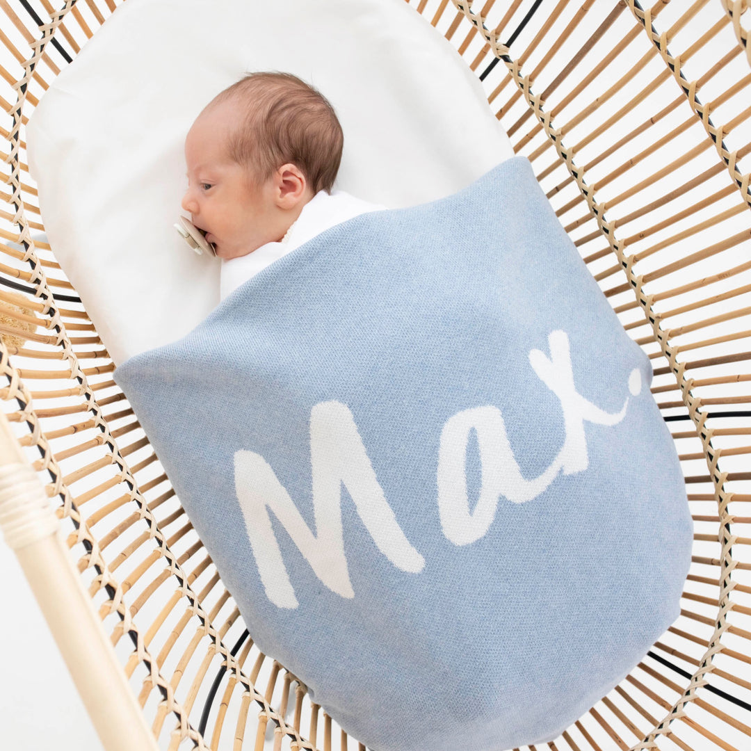 Classic Name Blanket in Kentucky Blue - personalised and made to order by Namely Co, view 6