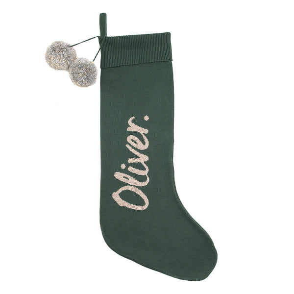 Classic Christmas Santa Stocking - Dark Forest