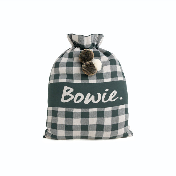 Classic Christmas Santa Sack - Dark Forest Gingham