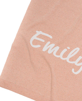 Nep Pink Confetti & Ivory Personalised Name Blanket