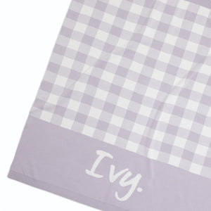 
                  
                    Load image into Gallery viewer, Gingham Name Blanket - Dusty Purple
                  
                