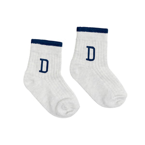 
                  
                    Load image into Gallery viewer, Letter Socks - Cashmere Navy
                  
                