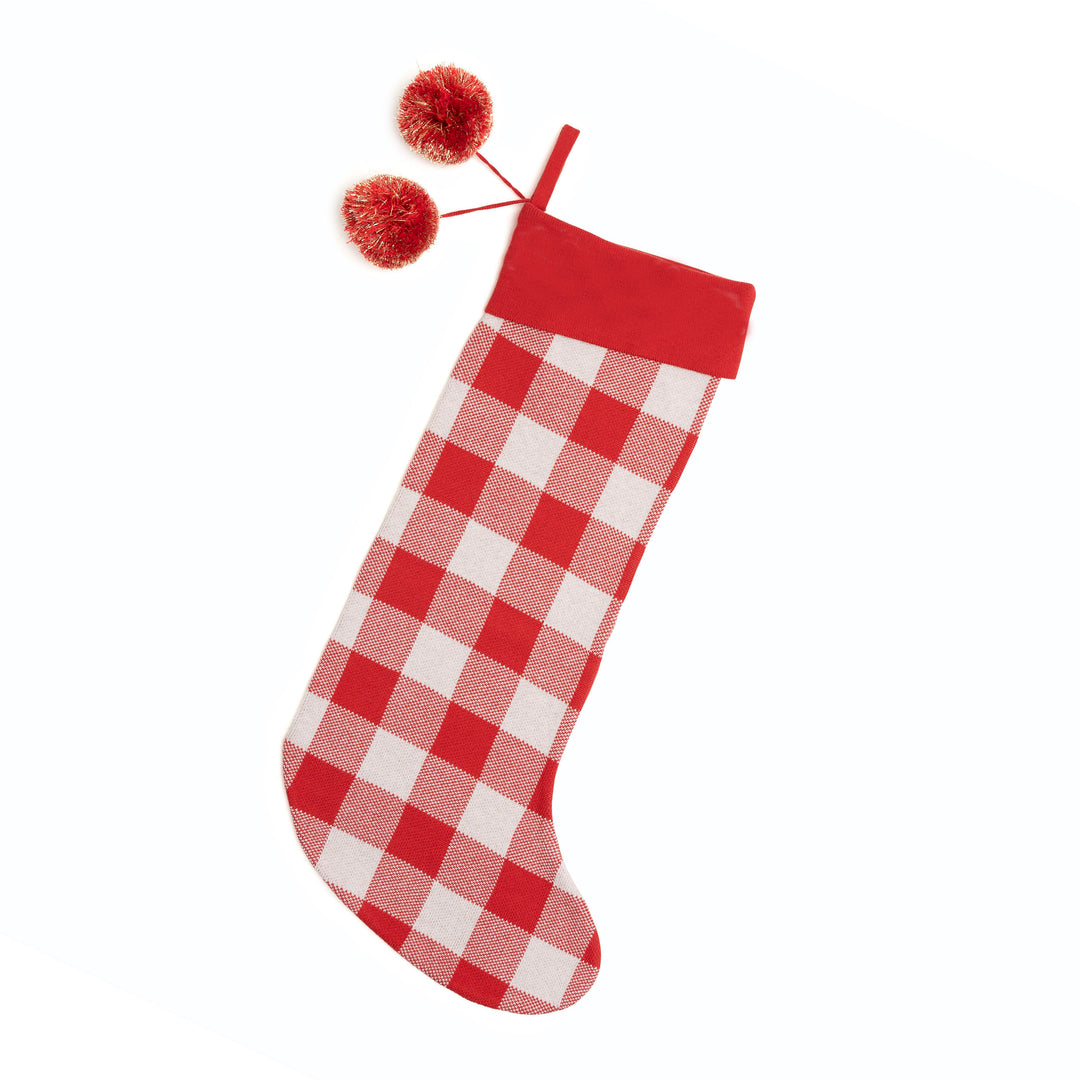 Classic Christmas Santa Stocking in Red Gingham - personalised and made to order by Namely Co, view 4