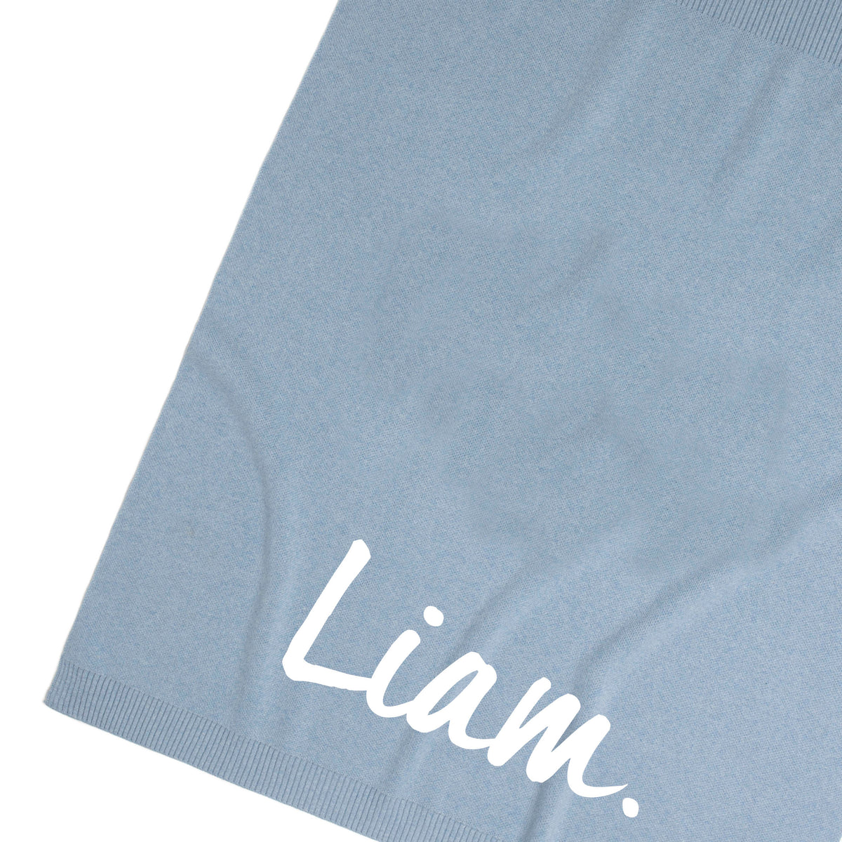 Classic Name Blanket in Kentucky Blue - personalised and made to order by Namely Co
