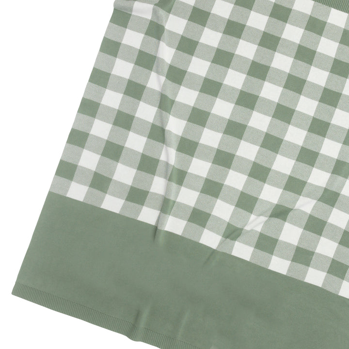 Gingham Name Blanket in Lily Pad - personalised and made to order by Namely Co, view 4